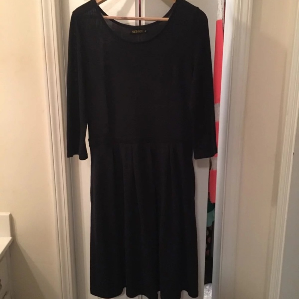 Navy midi dress
